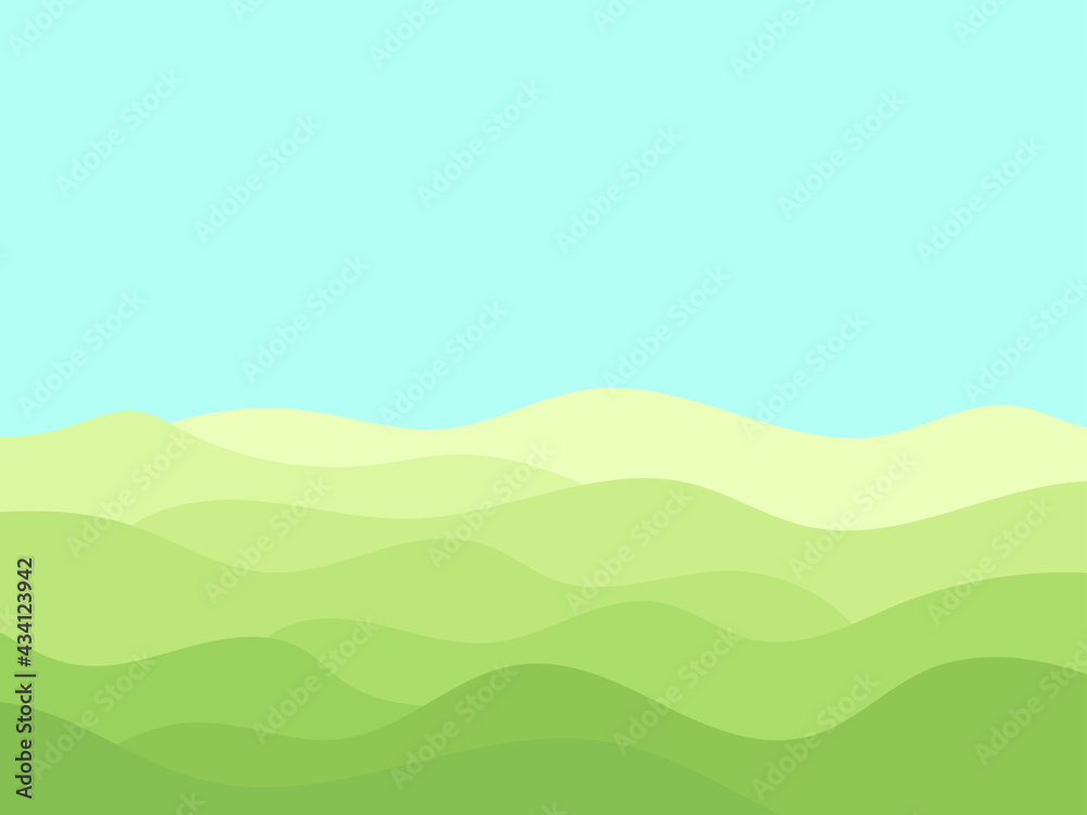 Natural landscape in a minimalistic style. Plains and mountains, fields and meadows. Typographic boho decor for prints, posters and interior design. Mid Century modern decor. Vector illustration Natural landscape in a minimalistic style. Plains and mountains, fields and meadows. Typographic boho decor for prints, posters and interior design. Mid Century modern decor. Vector illustration
