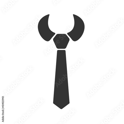 Happy Father's Day. Father's necktie silhouette Isolated on white background