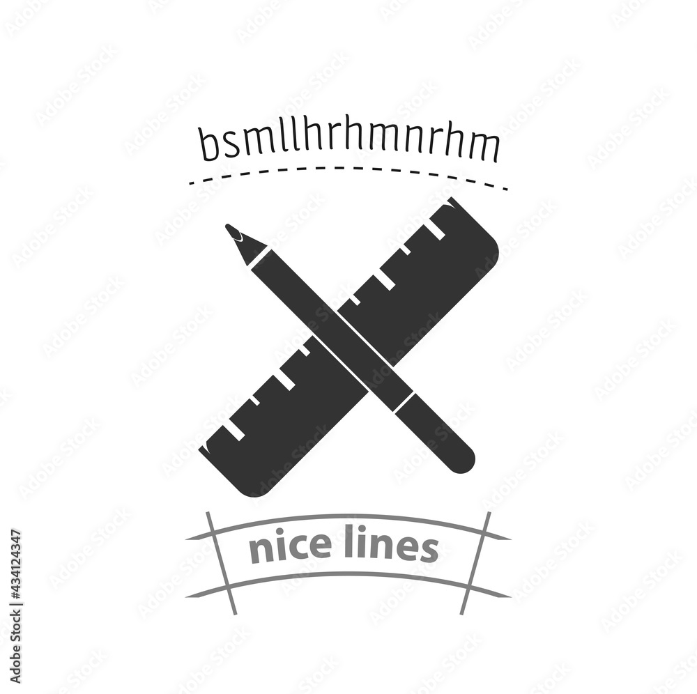 Ruler and pencil icon. chancery simple vector icon. Ruler and pencil isolated icon Ruler and pencil icon. chancery simple vector icon. Ruler and pencil isolated icon