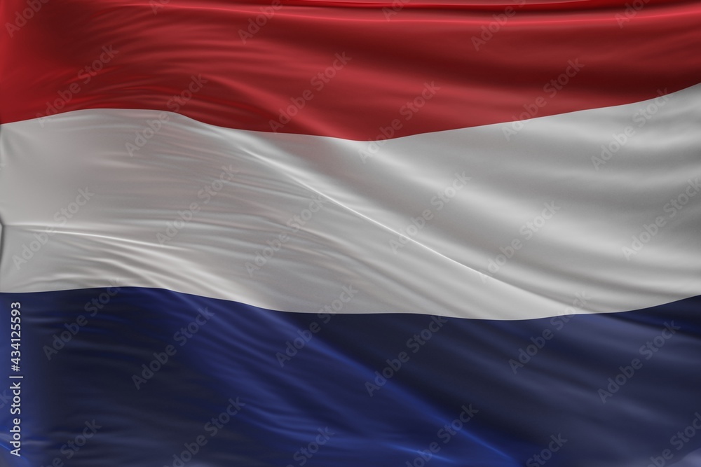Naklejka premium Abstract Netherlands Flag 3D Render (3D Artwork)