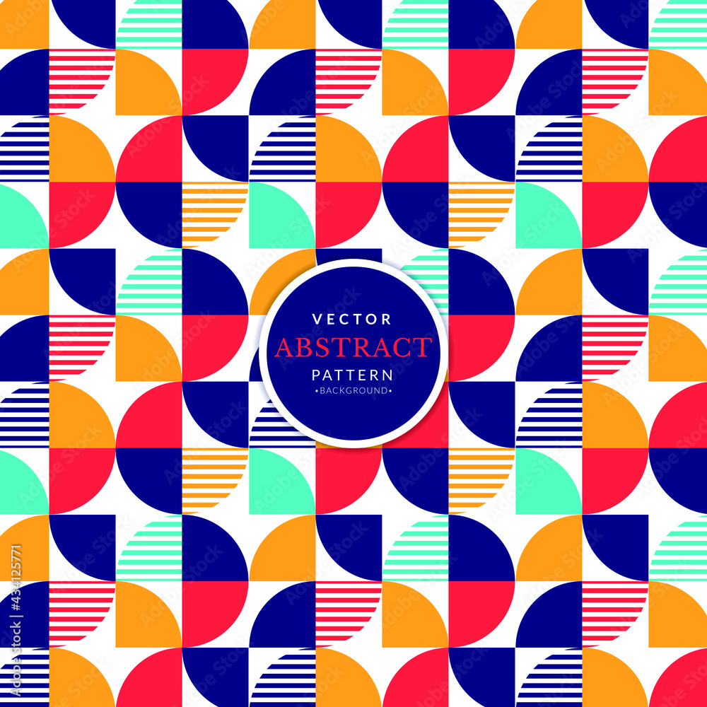 Seamless pattern with stripes. Seamless bauhaus style abstract geometric pattern. Abstract geometric shapes colorful wallpaper. Abstract bauhaus colorful background. Seamless pattern with stripes. Seamless bauhaus style abstract geometric pattern. Abstract geometric shapes colorful wallpaper. Abstract bauhaus colorful background.