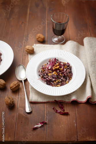 Wallpaper Mural Risotto with radicchio gorgonzola cheese and nuts (ph. Marianna Franchi) Torontodigital.ca