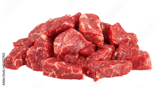 Foto meat, beef, isolated on white background, clipping path, full depth of field