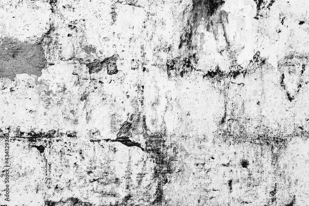 Texture of a concrete wall with cracks and scratches which can be used as a background