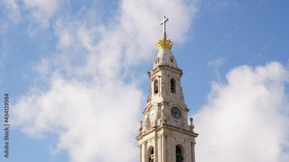 Fatima Sanctuary Tower Church Timelapse 4K Fatima Sanctuary Tower Church Timelapse 4K