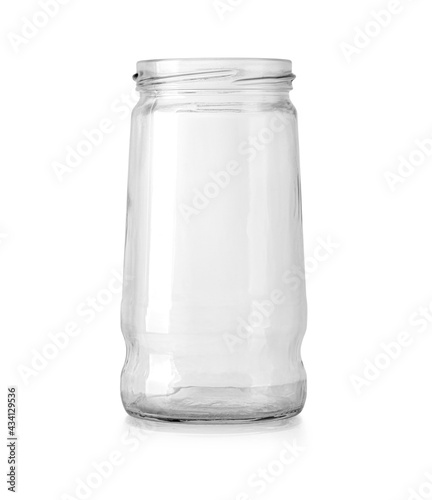 Jar glass isolated on white