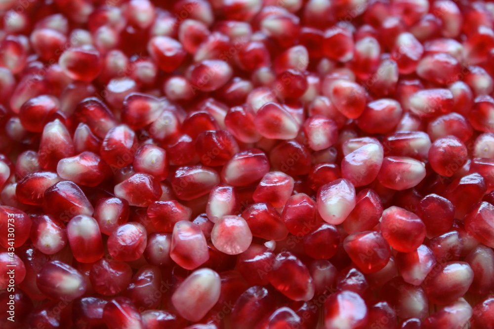 Pomegranate seeds. Macro. Close up. Fresh pomegranate seeds. Pomegranate seeds. Macro. Close up. Fresh pomegranate seeds.