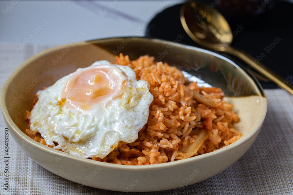 Homemade Kimchi Fried rice with Fried Egg Homemade Kimchi Fried rice with Fried Egg
