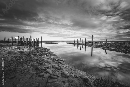 Old forgotten harbor located near the village of Cocksdorp on Texel photo