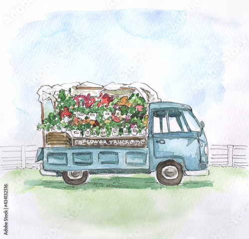 summer mood flower truck