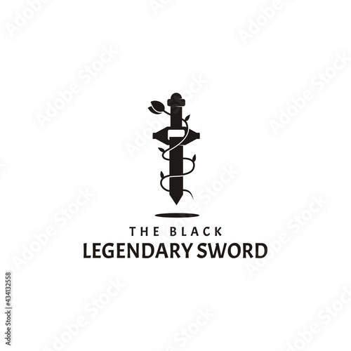 blacksmith sword logo template illustration photo