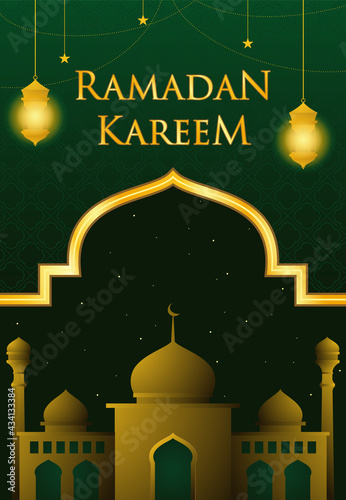 RAMADAN KAREEM EID MUBARAK DESIGN POSTER FEED TEMPLATE