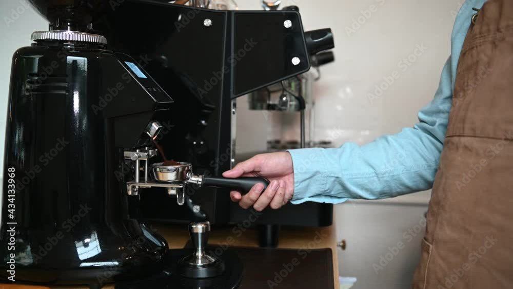 Handsome asian barista in the coffee shop,Small and Medium Enterprises concept Handsome asian barista in the coffee shop,Small and Medium Enterprises concept