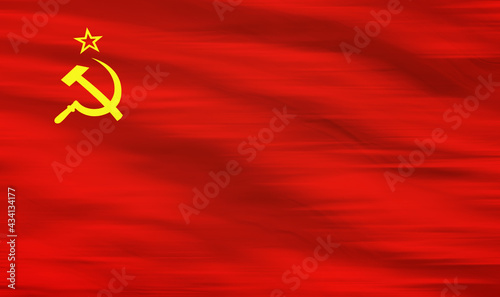 3D rendering - Flag of the Soviet Union photo