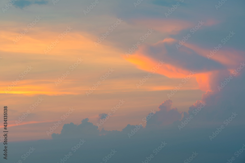 Colorful of clouds and twilight sky.
