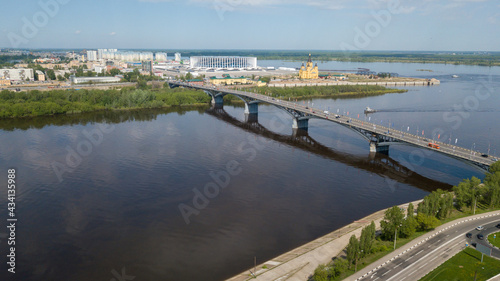 Nizhny Novgorod. Kanavinsky bridge over the Oka river in the city center