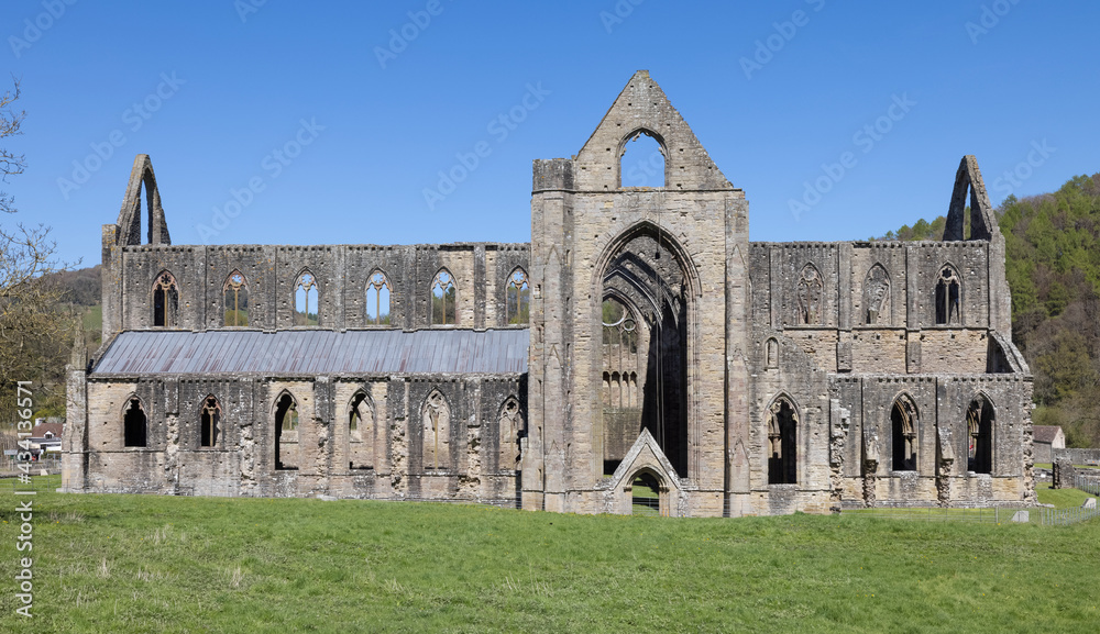 Tintern Abbey in the Wye Valley, Monmouthshire, Wales, UK
