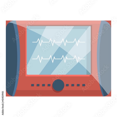 Defibrillator icon. Cartoon of Defibrillator vector icon for web design isolated on white background