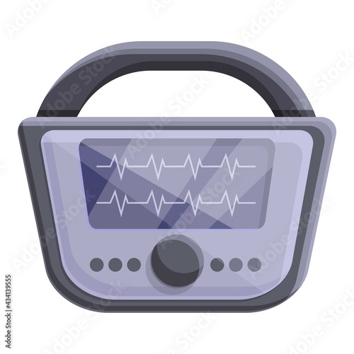 Cardiology defibrillator icon. Cartoon of Cardiology defibrillator vector icon for web design isolated on white background