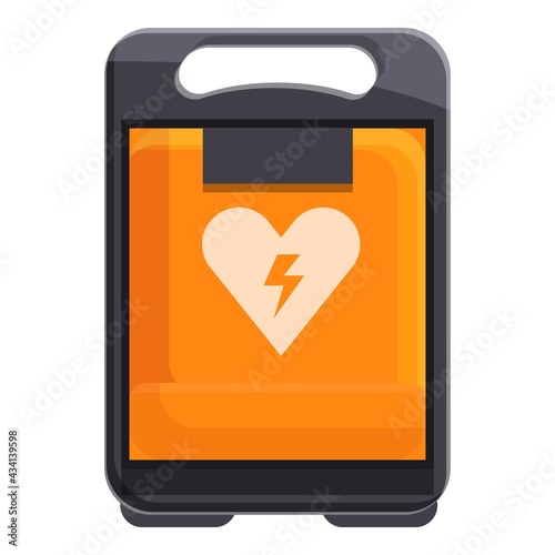 Patient defibrillator icon. Cartoon of Patient defibrillator vector icon for web design isolated on white background