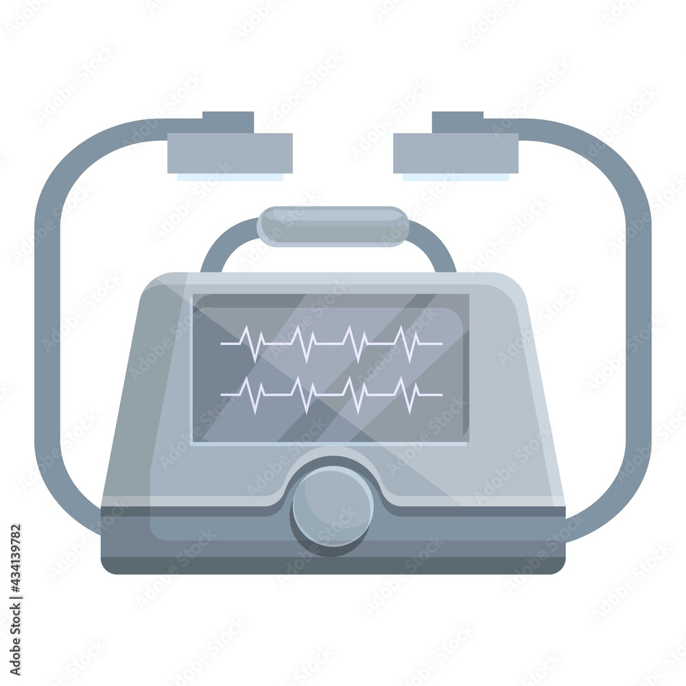 Cardiovascular defibrillator icon. Cartoon of Cardiovascular