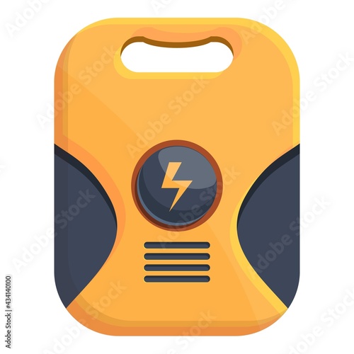 Device defibrillator icon. Cartoon of Device defibrillator vector icon for web design isolated on white background