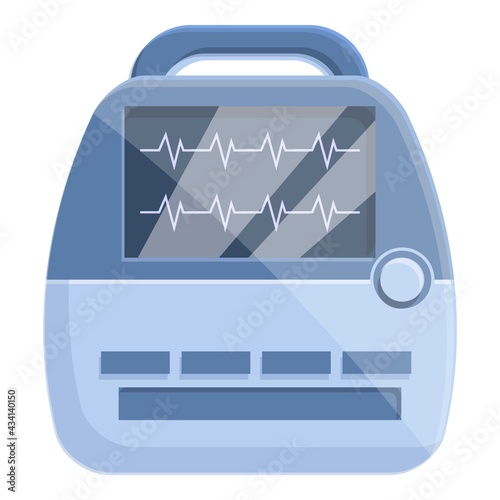 Health defibrillator icon. Cartoon of Health defibrillator vector icon for web design isolated on white background