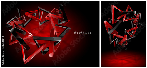 Abstract background, geometric shape, triangle, vector illustration.
