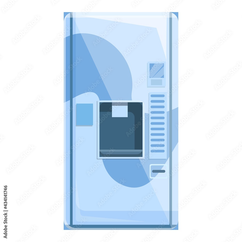 Ice cold drink machine icon. Cartoon of Ice cold drink machine vector icon for web design isolated on white background Ice cold drink machine icon. Cartoon of Ice cold drink machine vector icon for web design isolated on white background