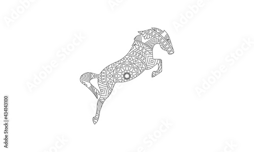 Horse runs trot. Coloring book. The horse runs trot. Coloring book. Tinker is a thoroughbred horse