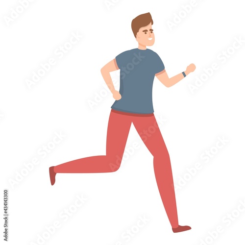 Running tracker icon. Cartoon of Running tracker vector icon for web design isolated on white background