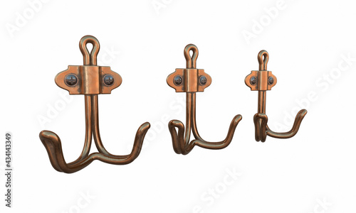 3D rendering illustration of an s-shaped meat hook