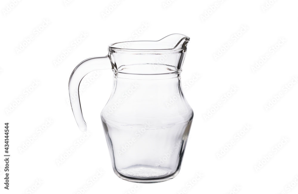 Empty glass jug isolated on white background Empty glass jug isolated on white background