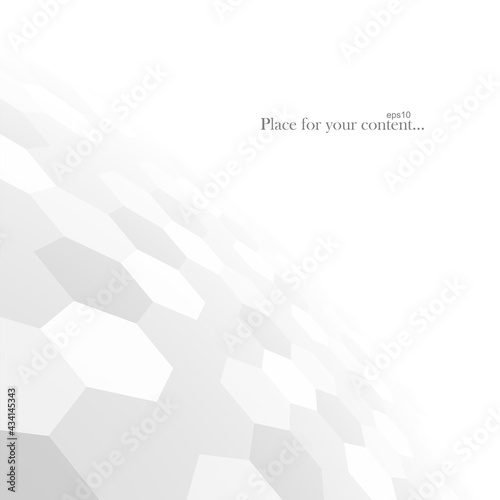 Abstract digital background with geometric shapes. White and gray texture. Vector illustration