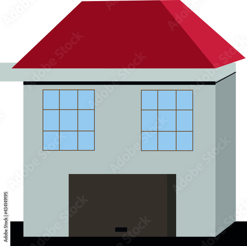 illustration of a house with a roof