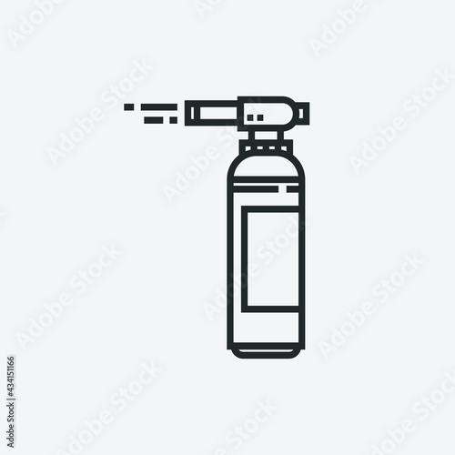 Blowtorch vector icon illustration sign