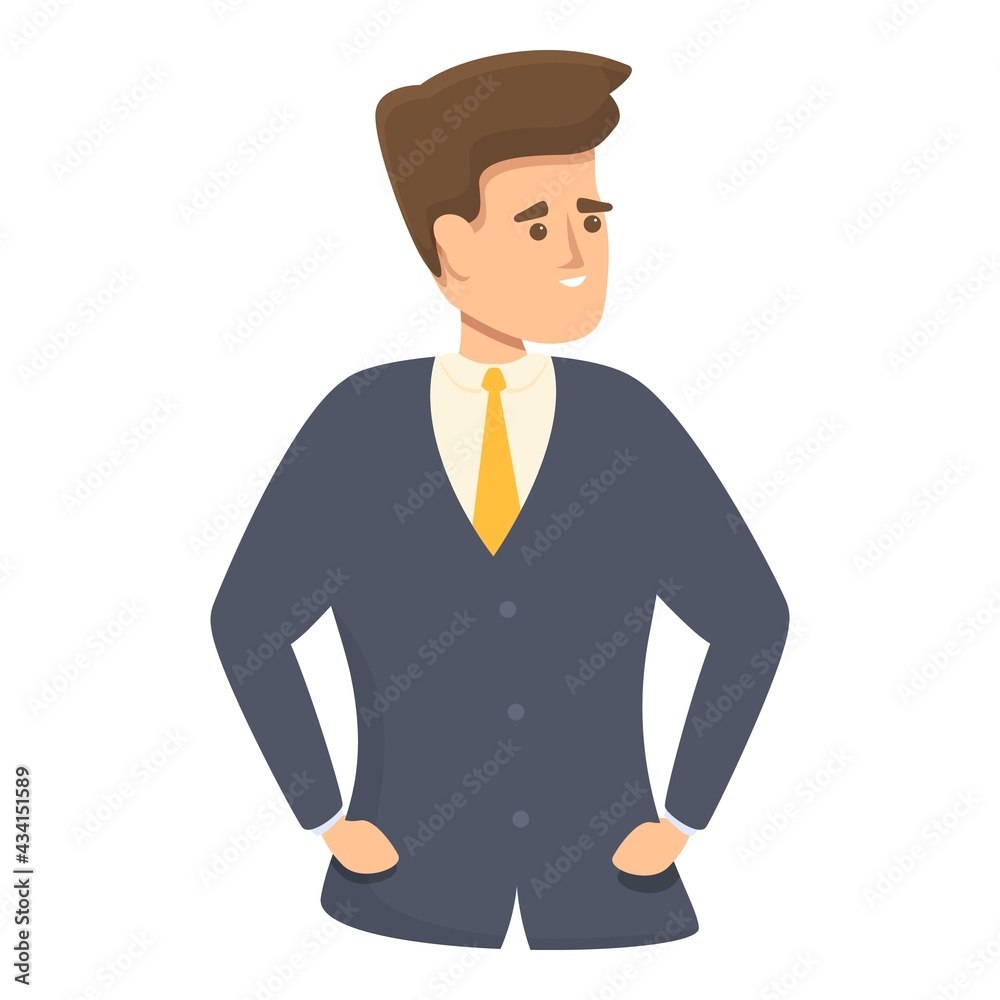 Boss colleague icon. Cartoon of Boss colleague vector icon for web design isolated on white background Boss colleague icon. Cartoon of Boss colleague vector icon for web design isolated on white background