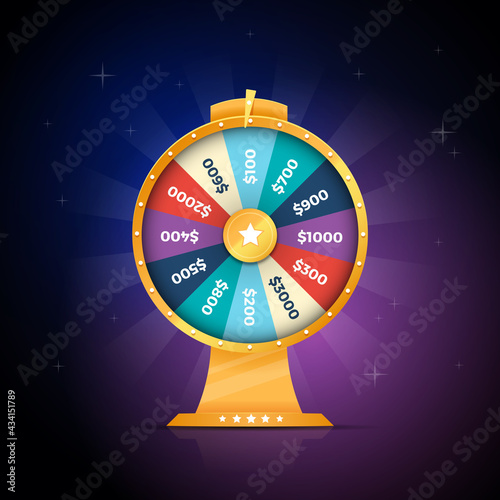 Wheel of fortune modern vector illustration