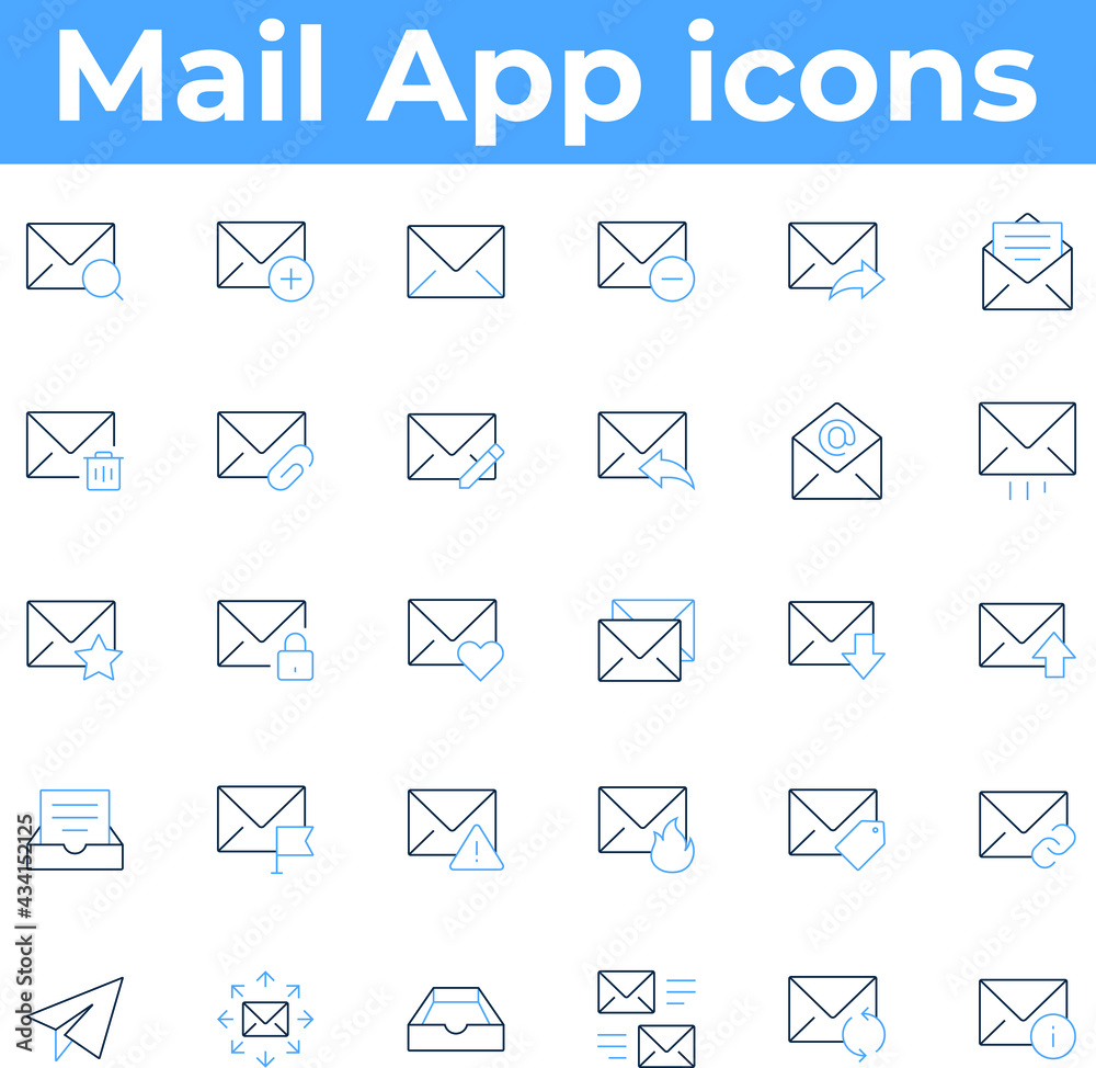 Mail app and web ui icons Mail app and web ui icons