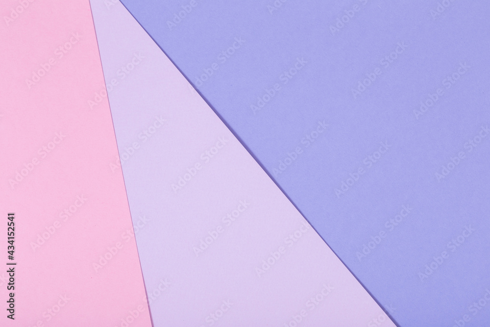 background of pink and violet pastel sheets of paper Stock Photo
