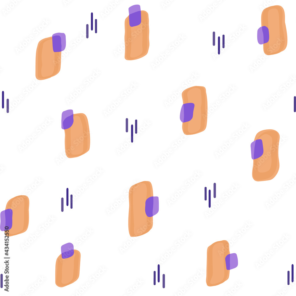 Abstract bright seamless pattern with spots of paint and lines drawn by hand in a chaotic manner. Beautiful modern print for textile, fabric, clothes, design. Vector illustration with colorful dots. Abstract bright seamless pattern with spots of paint and lines drawn by hand in a chaotic manner. Beautiful modern print for textile, fabric, clothes, design. Vector illustration with colorful dots.
