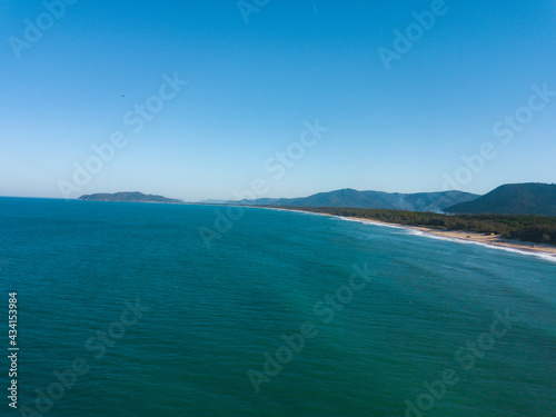 Paradise Beach Tropical Island Nature Sunny Sun Green Blue Sea Ocean Waves Water Sand Forest Florianopolis Santa Catarina Brazil 