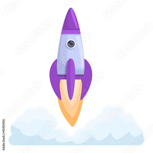 Spacecraft launch failure icon. Cartoon of Spacecraft launch failure vector icon for web design isolated on white background