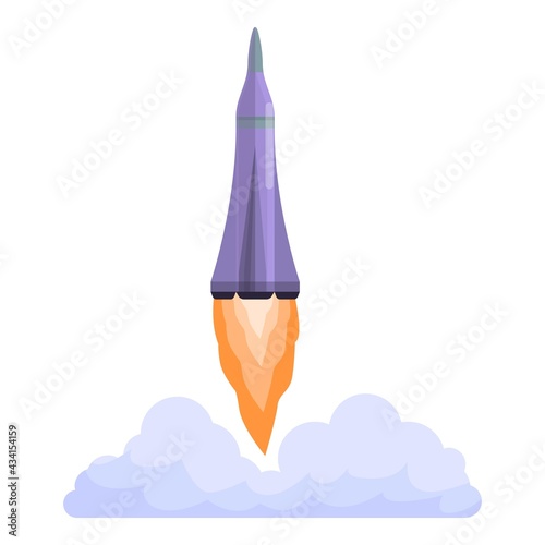 Spacecraft launch mistake icon. Cartoon of Spacecraft launch mistake vector icon for web design isolated on white background