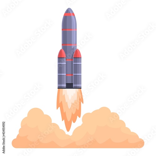 Spacecraft launch project icon. Cartoon of Spacecraft launch project vector icon for web design isolated on white background