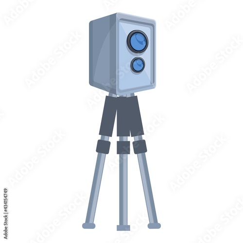 Speed radar equipment icon. Cartoon of Speed radar equipment vector icon for web design isolated on white background