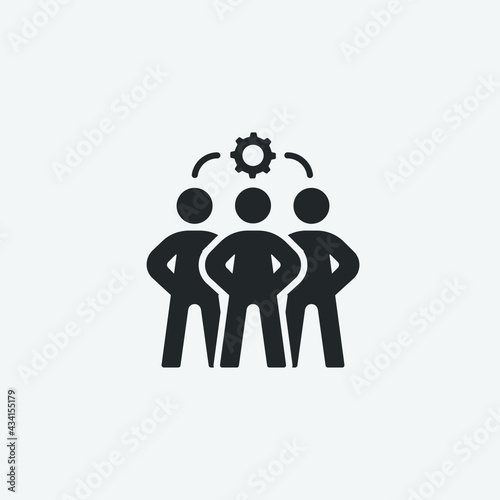 Cooperation vector icon illustration sign