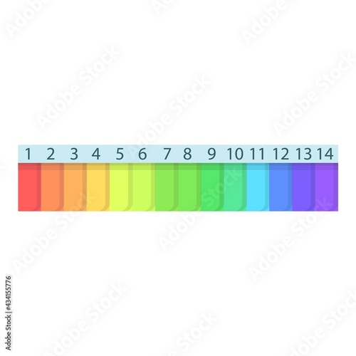 Ph meter color scale icon. Cartoon of Ph meter color scale vector icon for web design isolated on white background