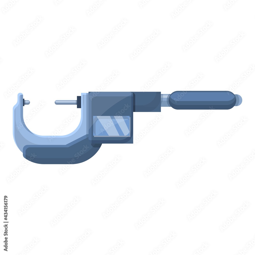 Digital micrometer machining icon. Cartoon of Digital micrometer machining vector icon for web design isolated on white background Digital micrometer machining icon. Cartoon of Digital micrometer machining vector icon for web design isolated on white background