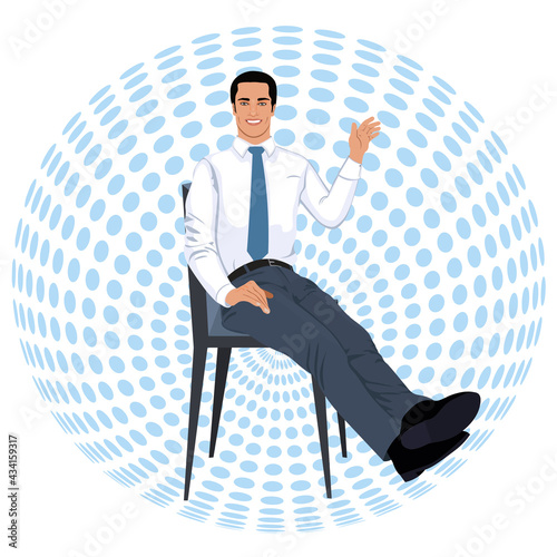 A businessman in the workplace.